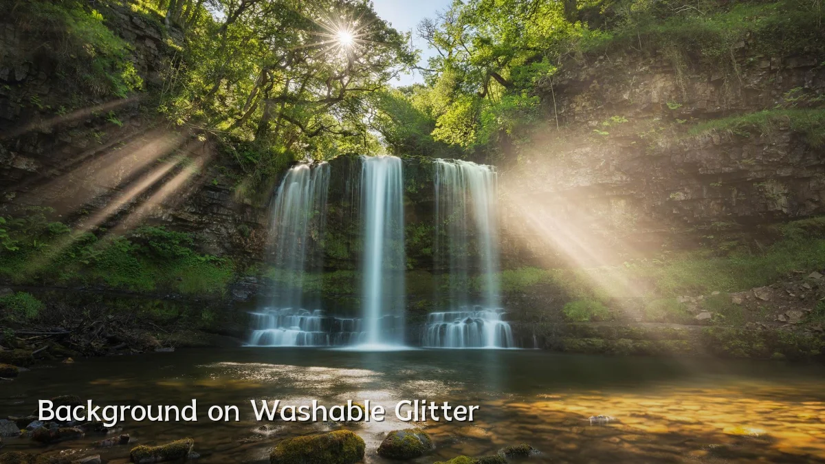 Background on Washable Glitter
